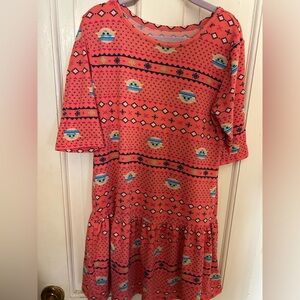 Colorful Baby Yoda Patterned Dress